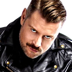 Model with Leather Jacket, Sharp Attire and Stylish Haircut