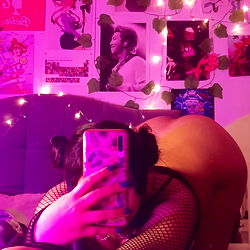 Adult model posing in bedroom