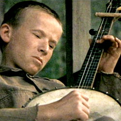 Young Boy Playing Banjo