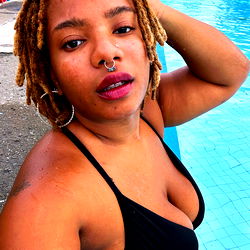 Vibrant and Playful Swimsuit Shot