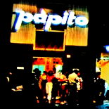 Nighttime Scene Outside a Restaurant