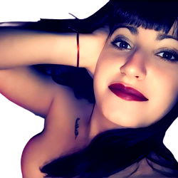 Female Model with Red Lipstick