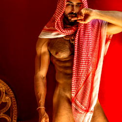 Seductive Arabian Man in Traditional Garb, Onlyfans