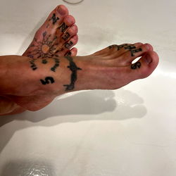 Foot Guy's Expressive Tattooed Sole