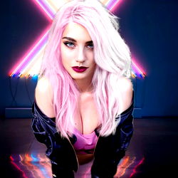 Lola, OnlyFans Model in Pink Hair and Black Leather Jacket