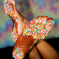 Playful Feet Model with Donut and Sprinkles