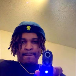 Awkward Pose with Blue Light