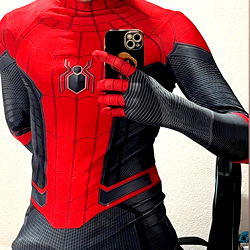 Vic in Red Spider-Man Suit