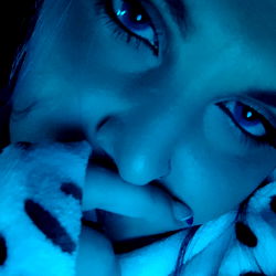 OnlyFans Model, Red Head Girl🔥 - Candid Moment in Blue Light