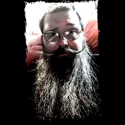 Bearded Man with Glasses, Expressive Posture