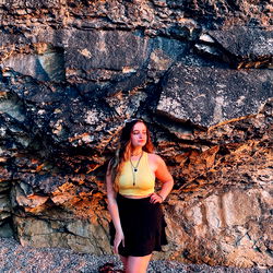 Model Photoshoot at Rocky Cliff