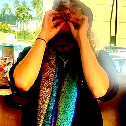 Boner-Donor69, a Hawaii-based model, indulges in his passion for smoking.