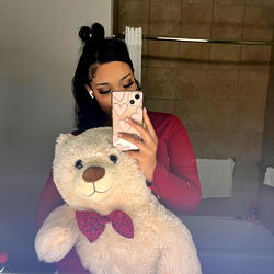 Model with Teddy Bear