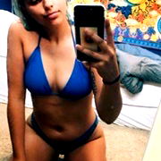 Marie Forest in a Blue Bikini