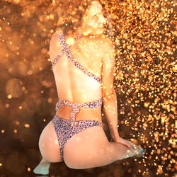 Taylor Cord in Swimsuit Advertisement