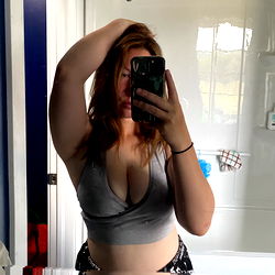 Rachel Walters Modeling in a Bathroom