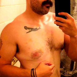 Bearded Cum Dump Model with Tattoo in LA