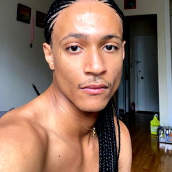 A Model Posing with Braids