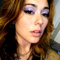 Luv Megs: Striking Beauty with a Purple Shadow