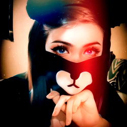 Cecil Jane in Playful Bear Mask