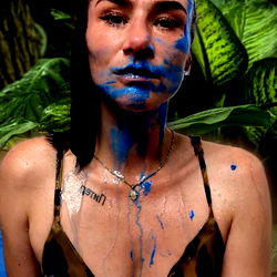 Wilma Fizzlestone's Onlyfans Blue Paint Splatter Shoot