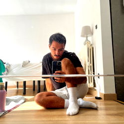 Lucas in a Mirror Selfie