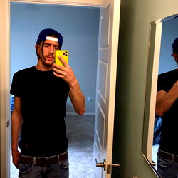 Young Adult Male in Miami Standing in Bathroom