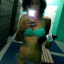 Female OnlyFans Model, Prettimixedbish, In A Bathing Suit