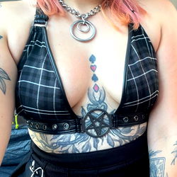 Amethyst in a Plaid Crop Top