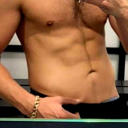 Shirtless Male Model Pose in Studio