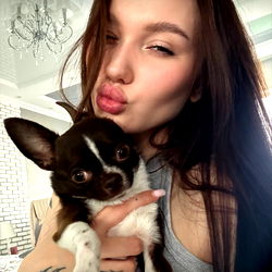 Sophia 💗 with Chihuahua Puppy