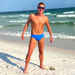 Fit Model Posing on a Beach