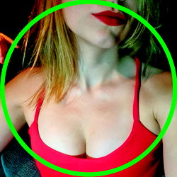 Stylish Model Posing in Red