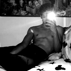 Fit Model Showcasing Abs and Sensuality