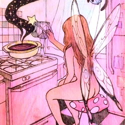 Anime Style Artwork of a Girl with Unicorn