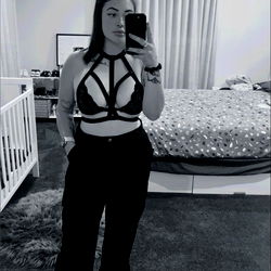 OnlyFans Model in Chic Black-and-White Fashion Photoshoot