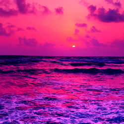 Purple Sunset over the Ocean