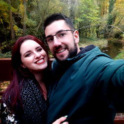 Romantic Couple in the Woods