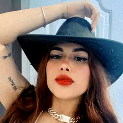 Model in Western Cowboy Attire