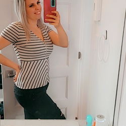 Karine in Bathroom Mirror