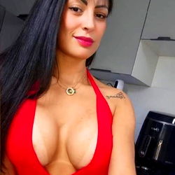 AngellMalta, OnlyFans Model with Red Dress and Cleavage