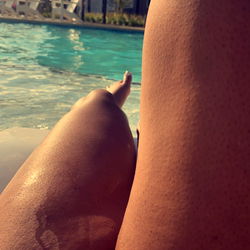 OnlyFans Model in Bikini Relaxing by Pool