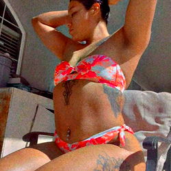 Bellaca in Bikini on Patio