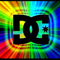 Vibrant DC Logo with Blurred Background