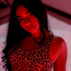 Alluring Kittypetite in a Leopard Print Bikini