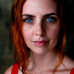 Actress in Red Dress