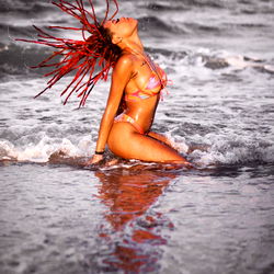 Beautiful Model on the Beach