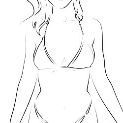 Stylish Model in Swimsuit