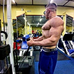 Muscular Man in Fitness Gym