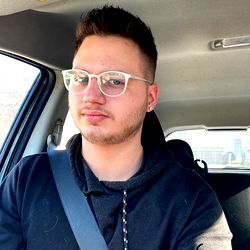 Candid Dixon James from Chicago in a Car